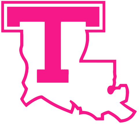 Louisiana Tech Bulldogs Hot Pink Retro Throwback Logo Premium DieCut Vinyl Decal PICK SIZE