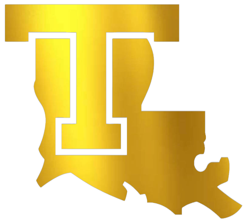Louisiana Tech Bulldogs GOLD CHROME MIRROR Team Logo Premium DieCut Vinyl Decal PICK SIZE