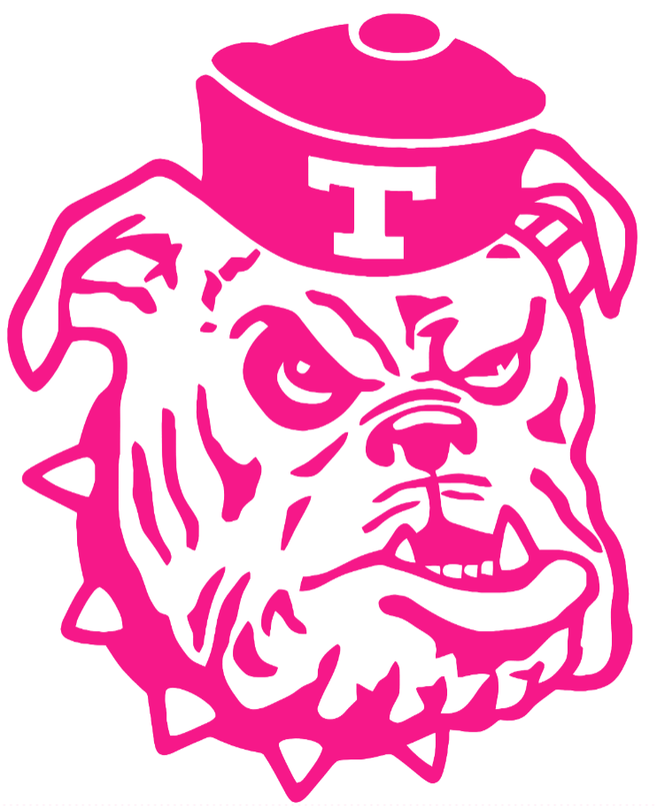 Louisiana Tech Bulldogs Hot Pink Retro Throwback Mascot Logo Premium DieCut Vinyl Decal PICK SIZE