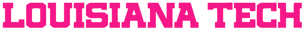 Louisiana Tech Bulldogs Hot Pink Team Name Logo Premium DieCut Vinyl Decal PICK SIZE