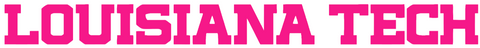 Louisiana Tech Bulldogs Hot Pink Team Name Logo Premium DieCut Vinyl Decal PICK SIZE