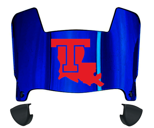 Louisiana Tech Bulldogs Mini Football Helmet Visor Shield w/ Clips - PICK VISOR & LOGO COLOR