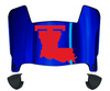 Louisiana Tech Bulldogs Mini Football Helmet Visor Shield w/ Clips - PICK VISOR & LOGO COLOR