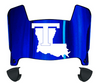 Louisiana Tech Bulldogs Mini Football Helmet Visor Shield w/ Clips - PICK VISOR & LOGO COLOR