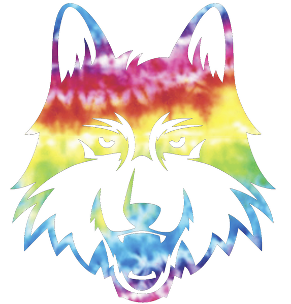 Loyola Chicago Ramblers Mascot Logo Crucial Catch Cancer Tie Dye Vinyl Decal PICK SIZE