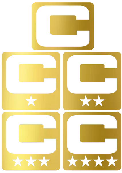 METALLIC GOLD Captain Patch Jersey C Style Football Helmet Decal ...