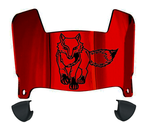 Marist Red Foxes Mini Football Helmet Visor Shield w/ Clips - PICK VISOR & LOGO COLOR