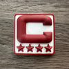 Maroon 3D Football Helmet Bumper Captain Patch Jersey C Style - Perfect for Adult & Youth Full Size Football Helmets