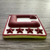 Maroon 3D Football Helmet Bumper Captain Patch Jersey C Style - Perfect for Adult & Youth Full Size Football Helmets