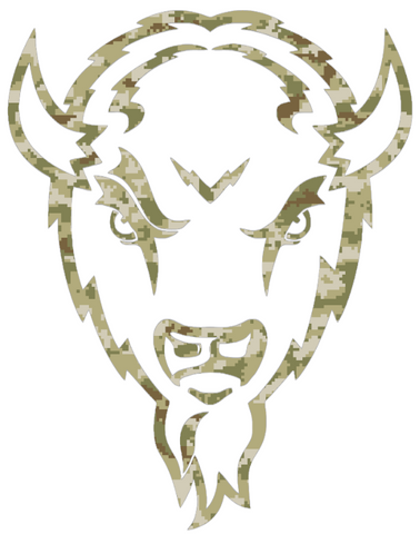 Marshall Thundering Herd Mascot Logo Salute to Service Camouflage Camo Vinyl Decal PICK SIZE