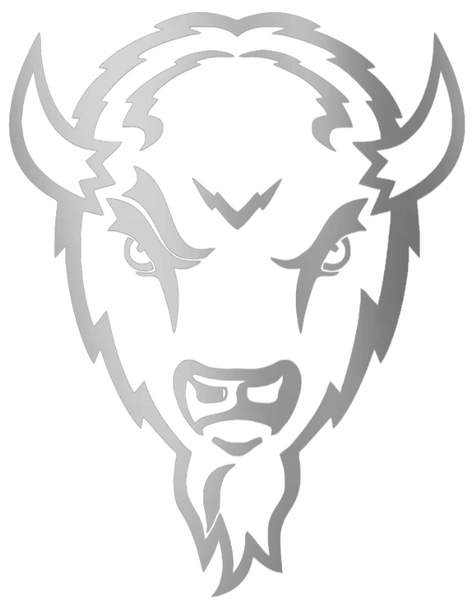 Marshall Thundering Herd SILVER CHROME MIRROR Mascot Logo Premium DieCut Vinyl Decal PICK SIZE