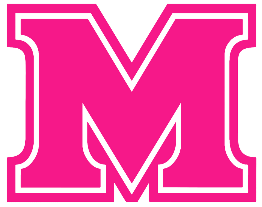 Marshall Thundering Herd Hot Pink M Logo Premium DieCut Vinyl Decal PICK SIZE