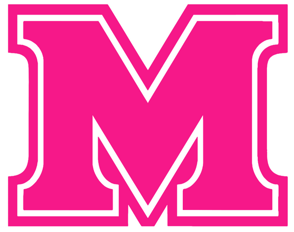 Marshall Thundering Herd Hot Pink M Logo Premium DieCut Vinyl Decal PICK SIZE