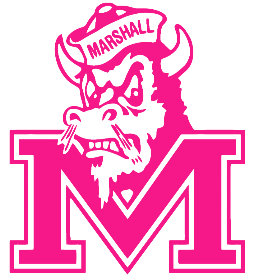 Marshall Thundering Herd Hot Pink Retro Throwback Premium DieCut Vinyl Decal PICK SIZE