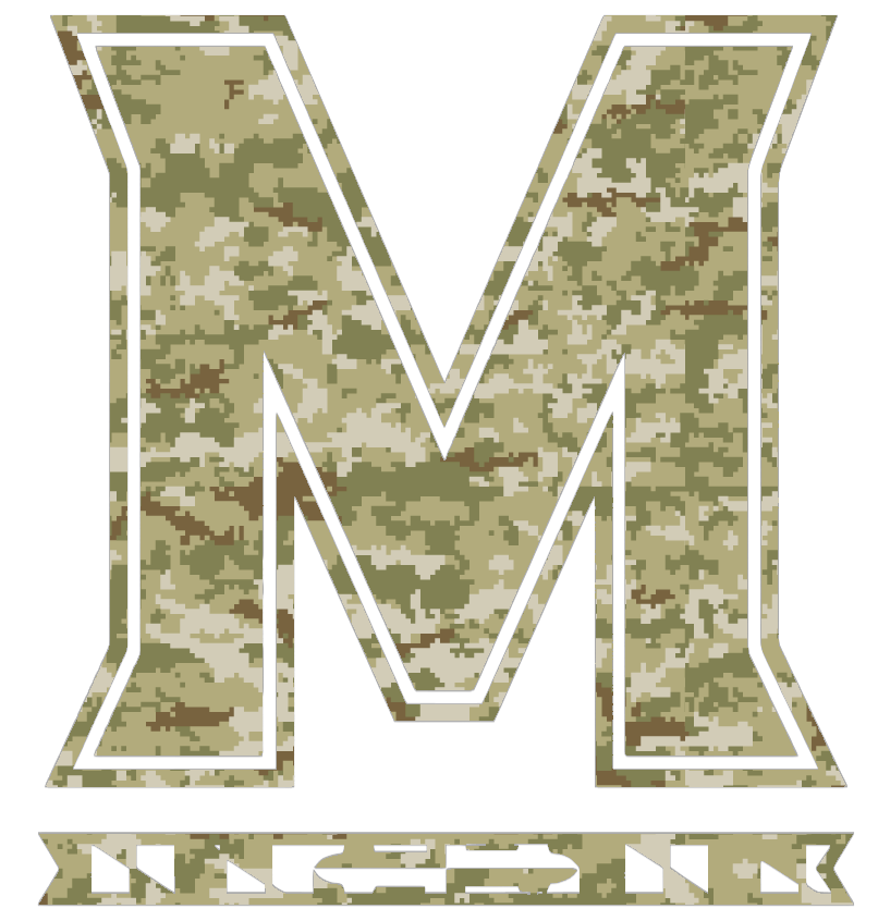 Maryland Terrapins Team Logo Salute to Service Camouflage Camo Vinyl Decal PICK SIZE
