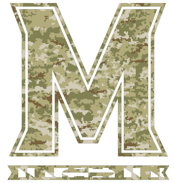 Maryland Terrapins Team Logo Salute to Service Camouflage Camo Vinyl Decal PICK SIZE