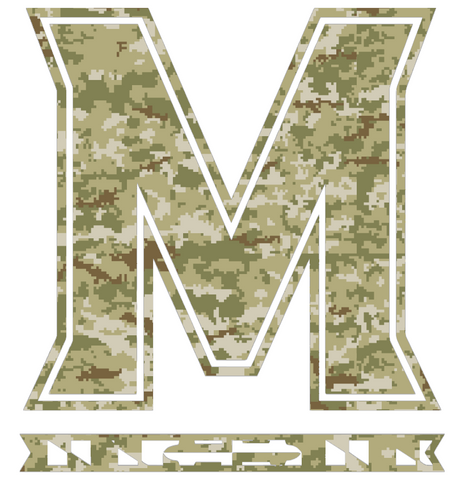 Maryland Terrapins Team Logo Salute to Service Camouflage Camo Vinyl Decal PICK SIZE