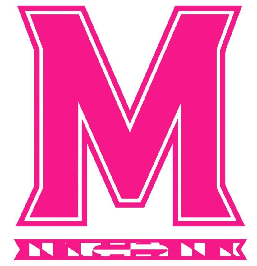 Maryland Terrapins Hot Pink Team Logo Premium DieCut Vinyl Decal PICK SIZE