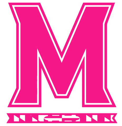 Maryland Terrapins Hot Pink Team Logo Premium DieCut Vinyl Decal PICK SIZE