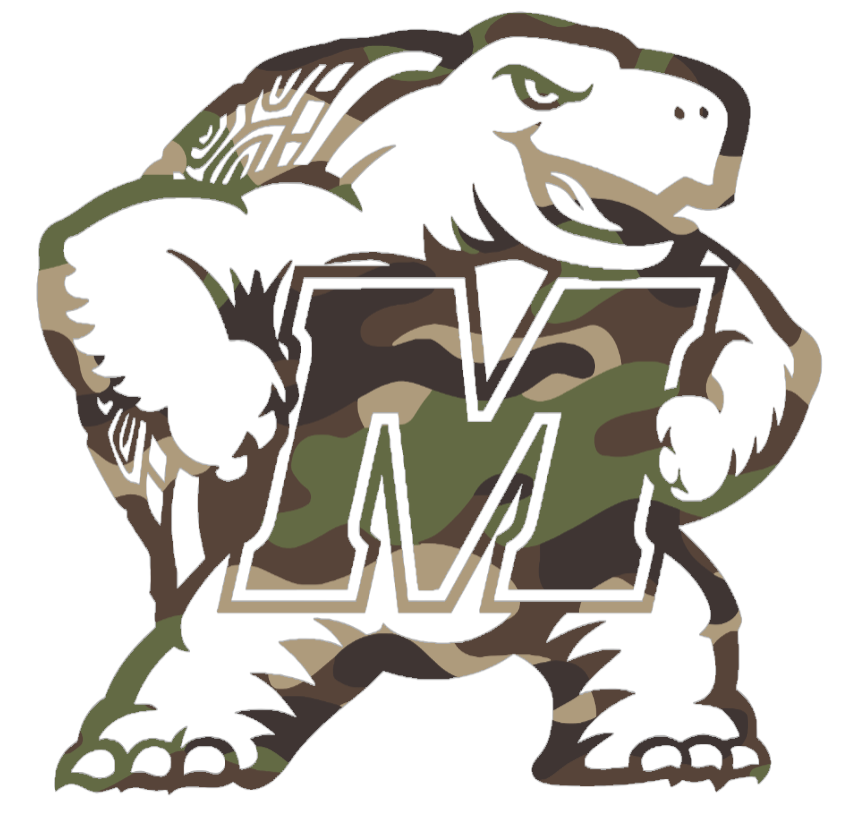 Maryland Terrapins Woodland Camo Camouflage Mascot Logo Premium DieCut Vinyl Decal PICK SIZE