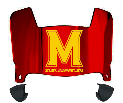 Maryland Terrapins Mini Football Helmet Visor Shield w/ Clips - PICK VISOR & LOGO COLOR