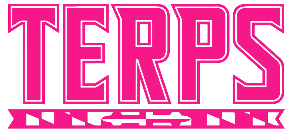 Maryland Terrapins Hot Pink Terps Team Logo Premium DieCut Vinyl Decal PICK SIZE