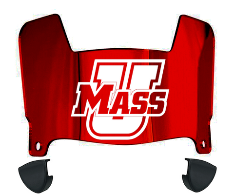 Massachusetts Minutemen Mini Football Helmet Visor Shield w/ Clips - PICK VISOR & LOGO COLOR