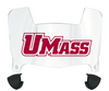 Massachusetts Minutemen Mini Football Helmet Visor Shield w/ Clips - PICK VISOR & LOGO COLOR