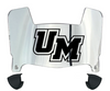 Massachusetts Minutemen Mini Football Helmet Visor Shield w/ Clips - PICK VISOR & LOGO COLOR