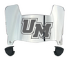 Massachusetts Minutemen Mini Football Helmet Visor Shield w/ Clips - PICK VISOR & LOGO COLOR