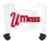 Massachusetts Minutemen Mini Football Helmet Visor Shield w/ Clips - PICK VISOR & LOGO COLOR