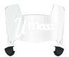 Massachusetts Minutemen Mini Football Helmet Visor Shield w/ Clips - PICK VISOR & LOGO COLOR