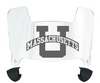 Massachusetts Minutemen Mini Football Helmet Visor Shield w/ Clips - PICK VISOR & LOGO COLOR