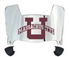 Massachusetts Minutemen Mini Football Helmet Visor Shield w/ Clips - PICK VISOR & LOGO COLOR