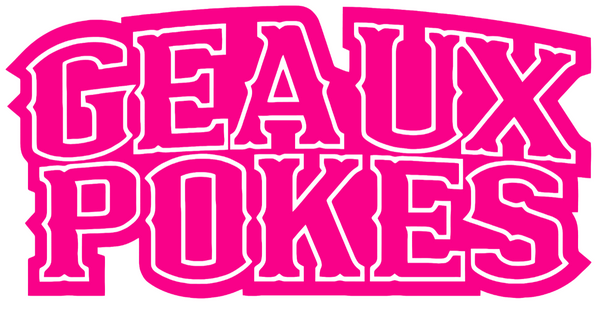 McNeese State Cowboys Hot Pink Geaux Pokes Logo Premium DieCut Vinyl Decal PICK SIZE