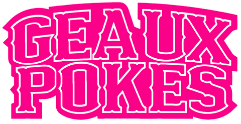 McNeese State Cowboys Hot Pink Geaux Pokes Logo Premium DieCut Vinyl Decal PICK SIZE