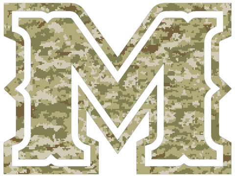 McNeese State Cowboys M Logo Salute to Service Camouflage Camo Vinyl Decal PICK SIZE