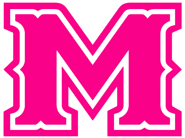 McNeese State Cowboys Hot Pink M Logo Premium DieCut Vinyl Decal PICK SIZE