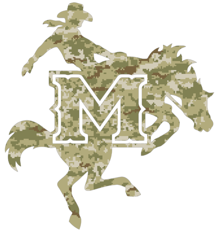 McNeese State Cowboys Team Logo Salute to Service Camouflage Camo Vinyl Decal PICK SIZE