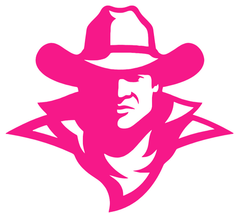 McNeese State Cowboys Hot Pink Mascot Logo Premium DieCut Vinyl Decal PICK SIZE