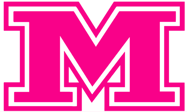 McNeese State Cowboys Hot Pink Retro Throwback M Logo Premium DieCut Vinyl Decal PICK SIZE