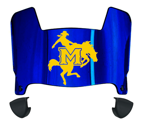 McNeese State Cowboys Mini Football Helmet Visor Shield w/ Clips - PICK VISOR & LOGO COLOR