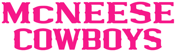 McNeese State Cowboys Hot Pink Team Name Logo Premium DieCut Vinyl Decal PICK SIZE