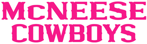 McNeese State Cowboys Hot Pink Team Name Logo Premium DieCut Vinyl Decal PICK SIZE
