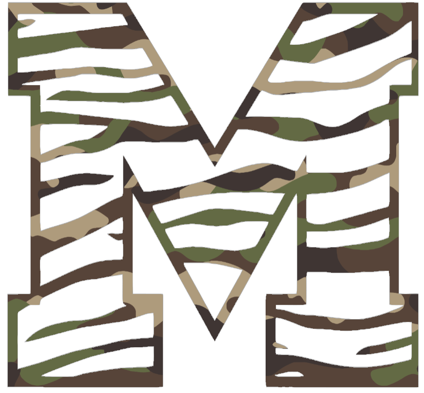 Memphis Tigers Woodland Camo Camouflage M Logo Premium DieCut Vinyl Decal PICK SIZE
