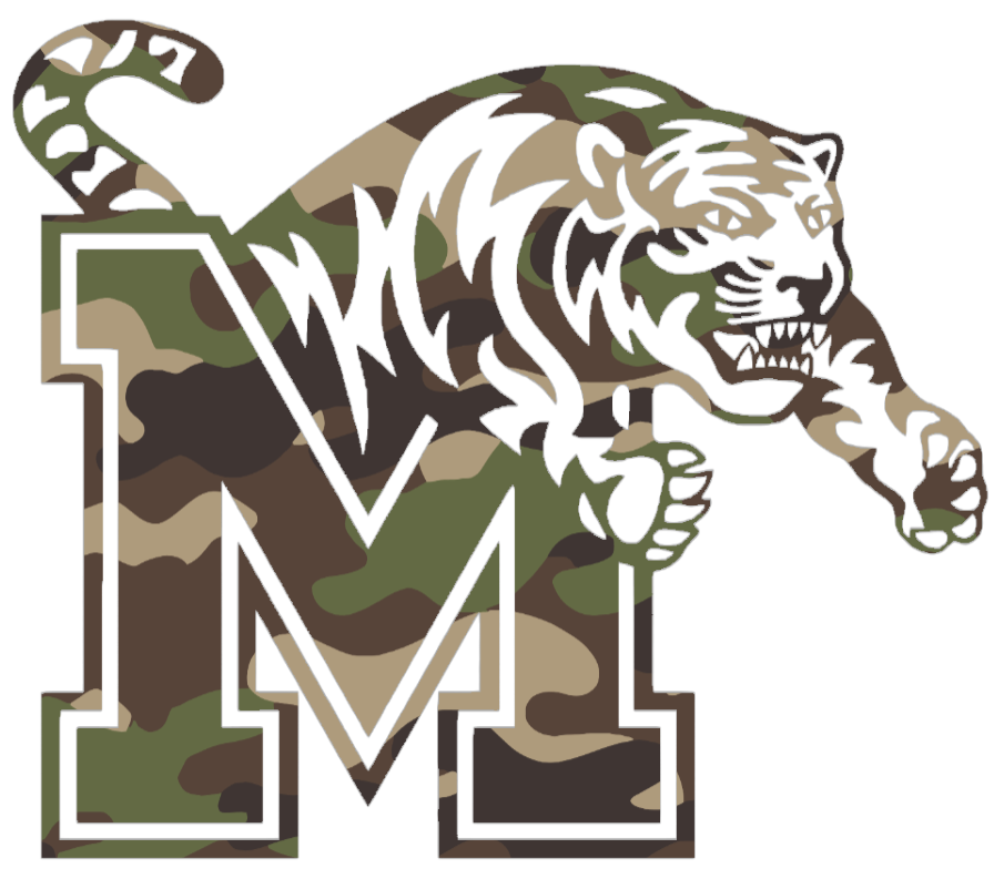 Memphis Tigers Woodland Camo Camouflage Team Logo Premium DieCut Vinyl Decal PICK SIZE