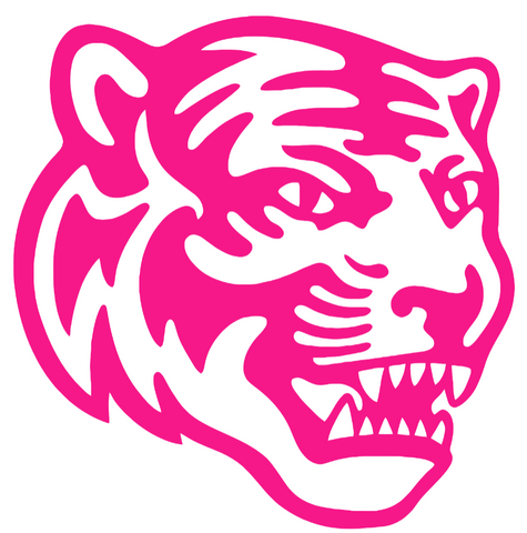 Memphis Tigers Hot Pink Mascot Logo Premium DieCut Vinyl Decal PICK SIZE
