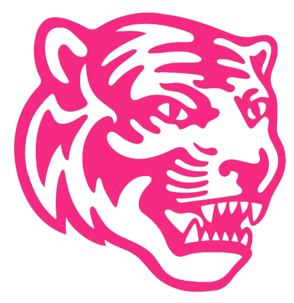 Memphis Tigers HOT PINK Mascot Logo Premium DieCut Vinyl Decal PICK SIZE