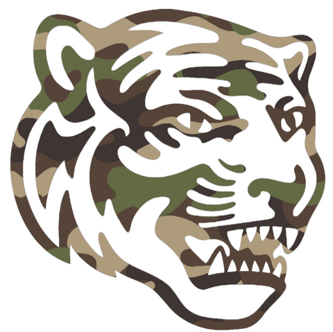 Memphis Tigers Woodland Camo Camouflage Mascot Logo Premium DieCut Vinyl Decal PICK SIZE