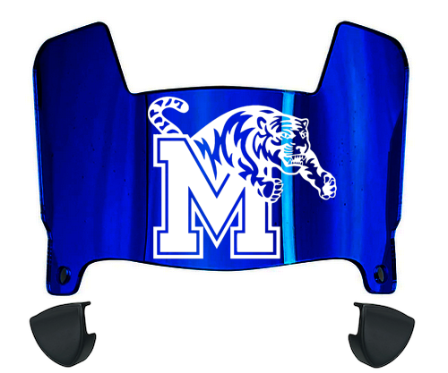 Memphis Tigers Mini Football Helmet Visor Shield w/ Clips - PICK VISOR & LOGO COLOR
